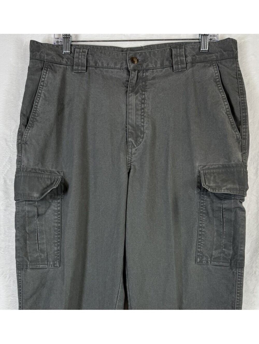 LL Bean Tropic Weight Cargo Pants 33x29 Gray Classic Fit *FlawRead